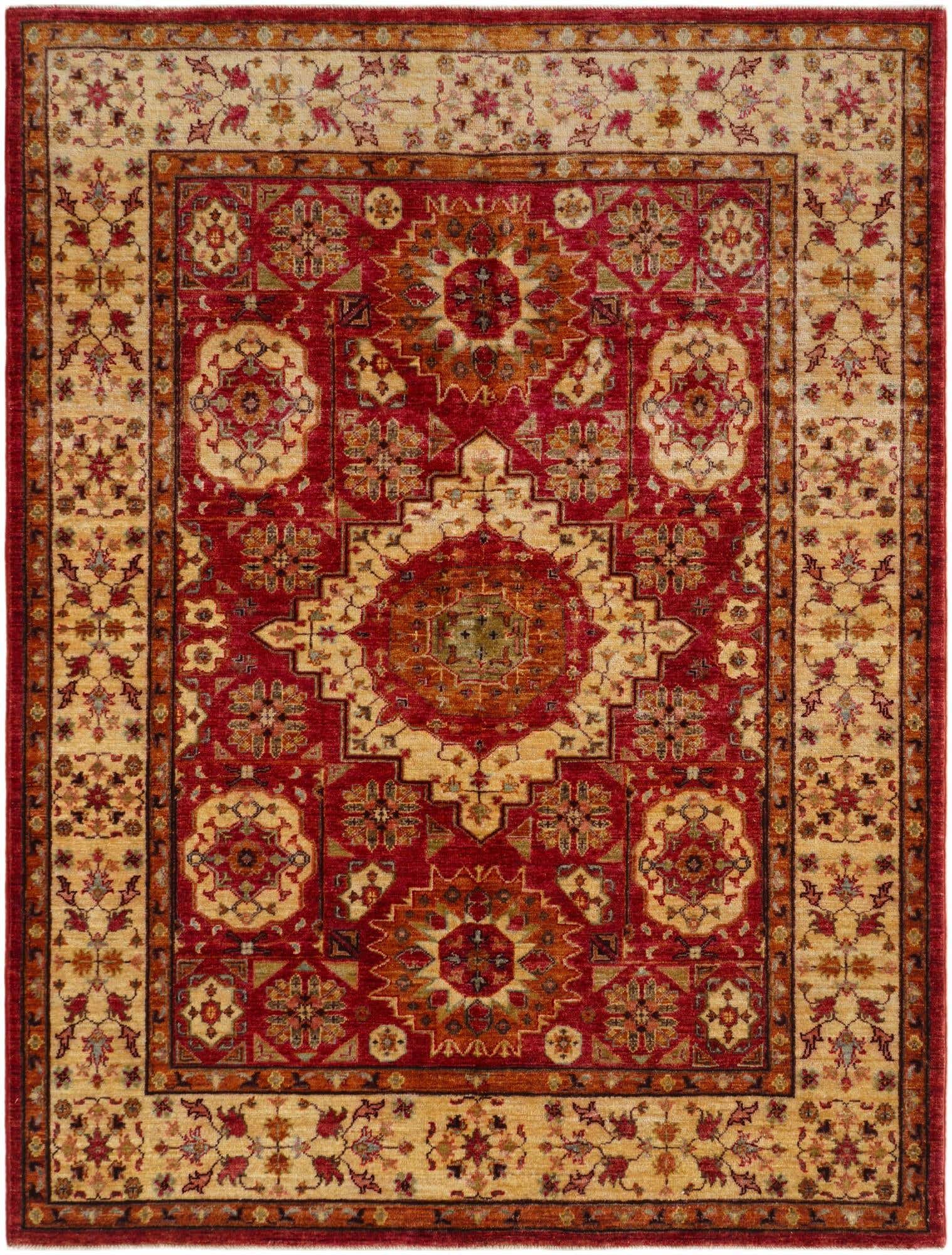4' 11 x 6' 7 Hand Knotted Mamluk Ziegler Rug