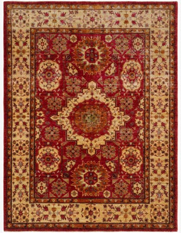 4' 11 x 6' 7 Hand Knotted Mamluk Ziegler Rug