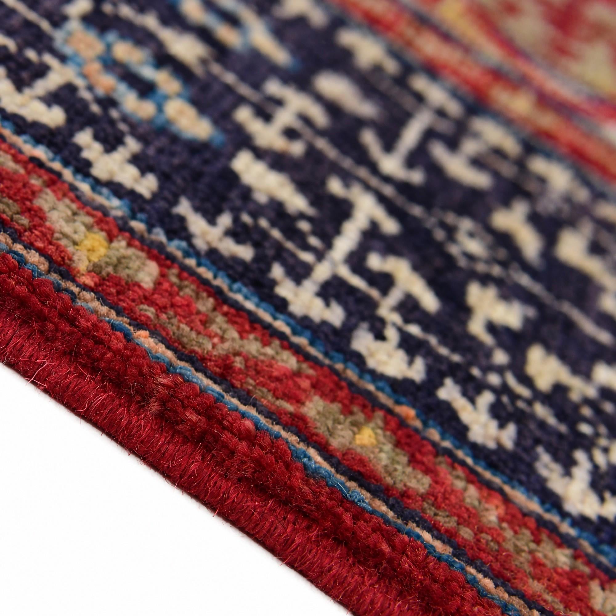 155cm x 205cm Hand Knotted Mamluk Ziegler Rug