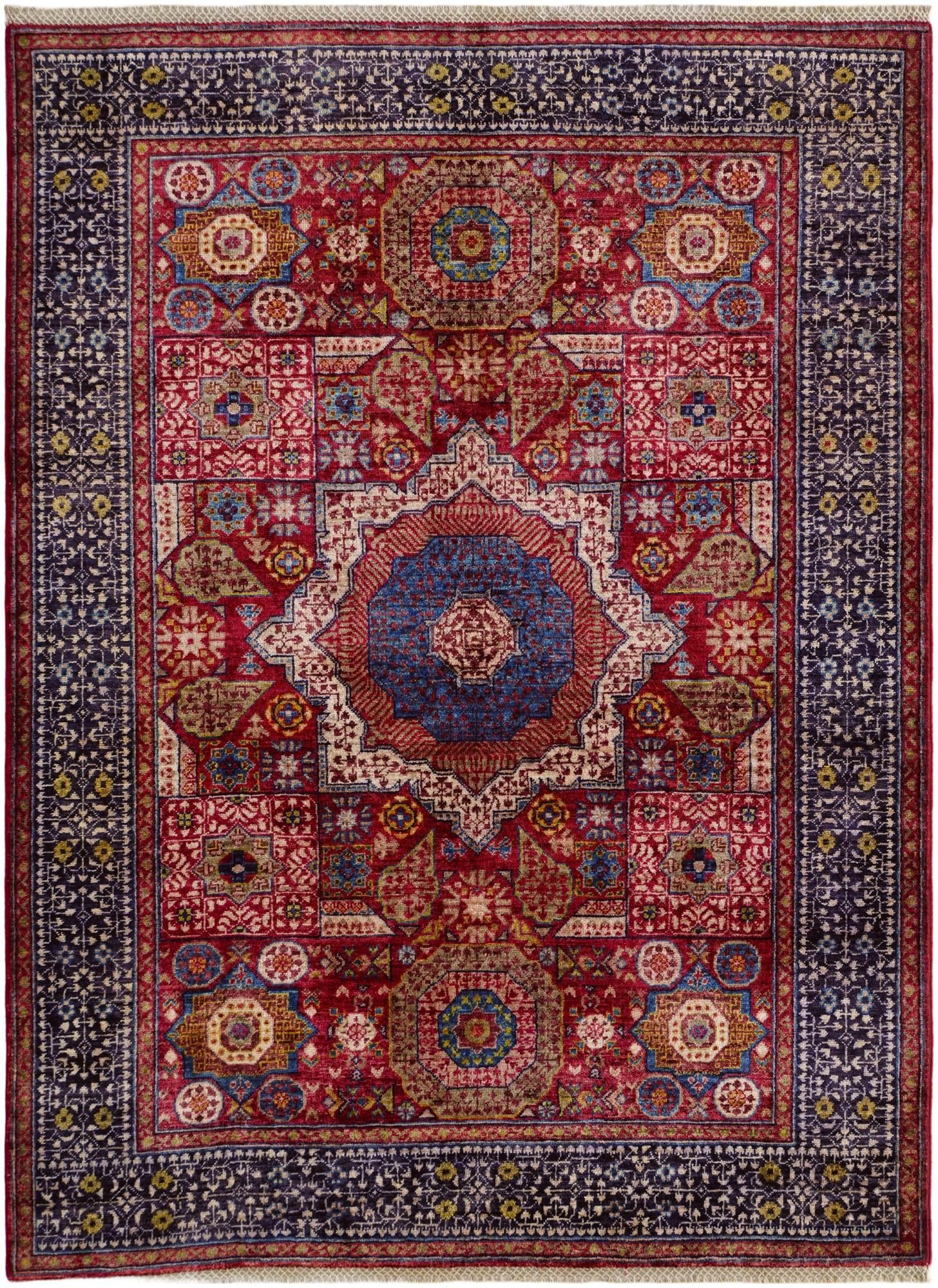 5' x 6' 9 Hand Knotted Mamluk Ziegler Rug
