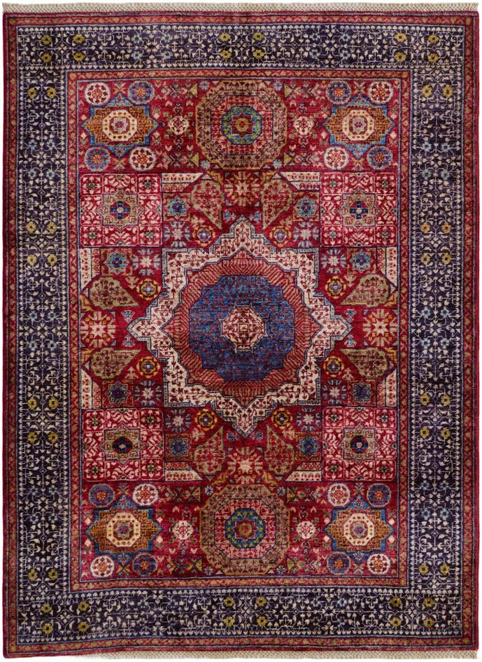 Detail image of 155cm x 205cm anudado a mano Mamluk Ziegler Alfombra