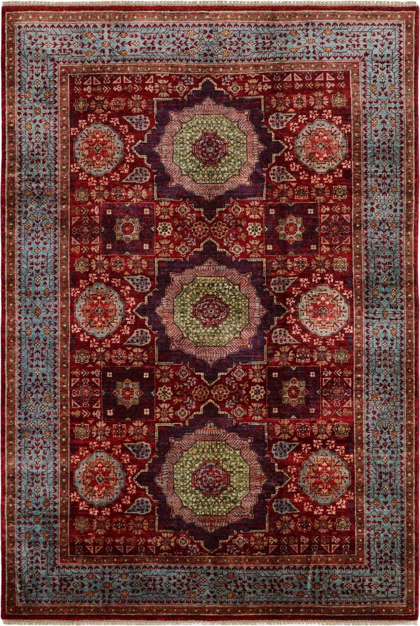 6' 8 x 9' 9 Hand Knotted Mamluk Ziegler Rug