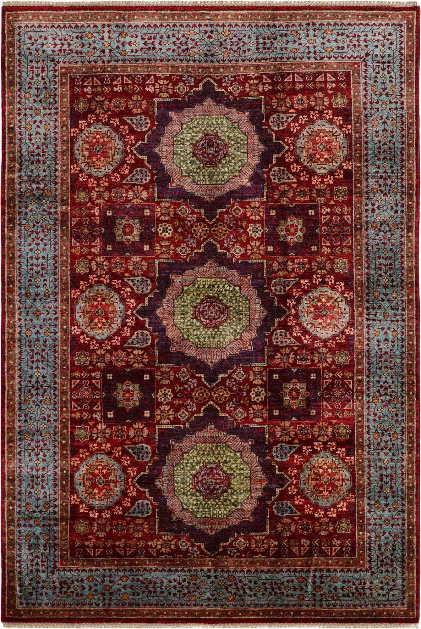 6' 8 x 9' 9 Hand Knotted Mamluk Ziegler Rug