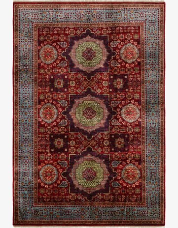 6' 8 x 9' 9 Hand Knotted Mamluk Ziegler Rug