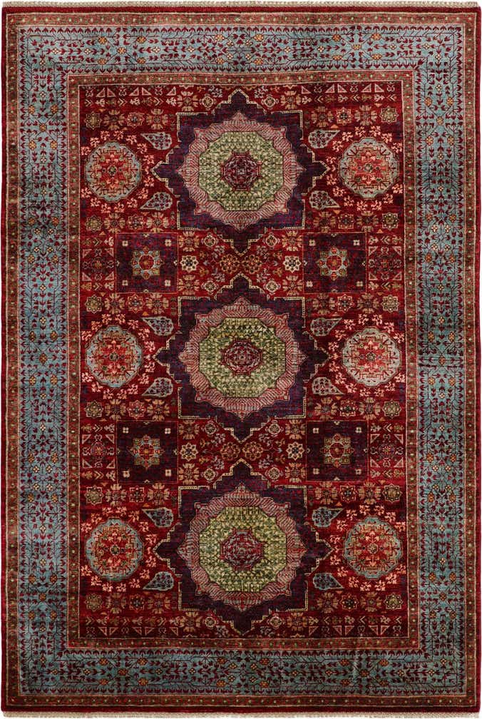 6' 8 x 9' 9 Hand Knotted Mamluk Ziegler Rug