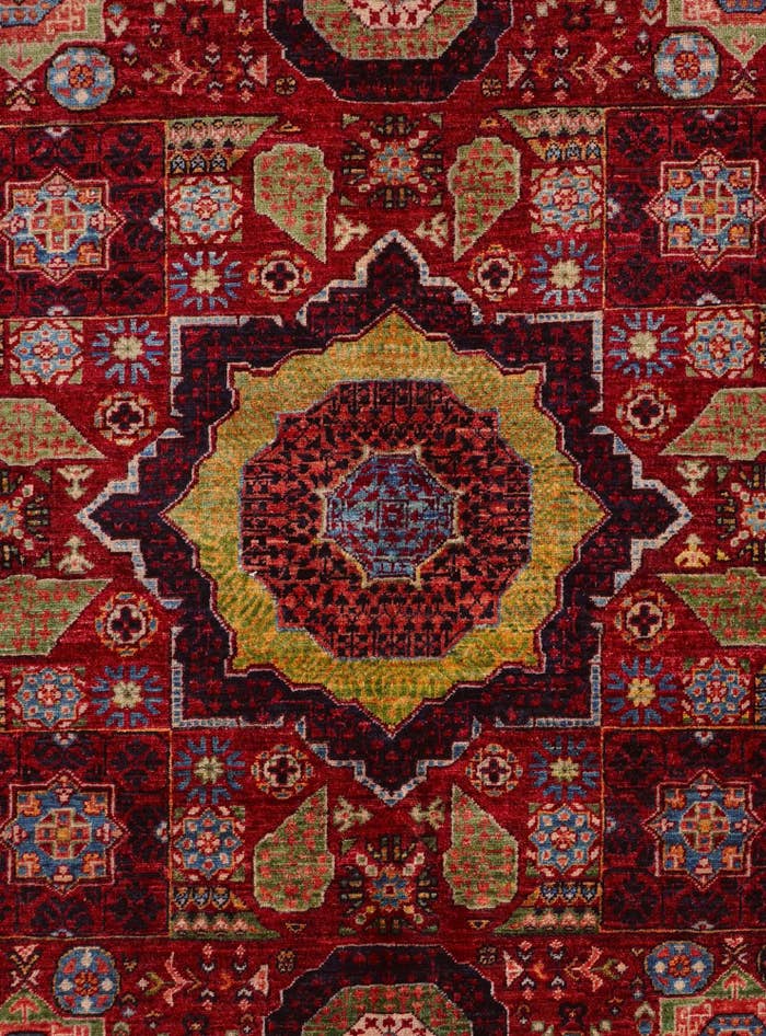 Detail image of 5' x 6' 7 Hand Knotted Mamluk Ziegler Rug