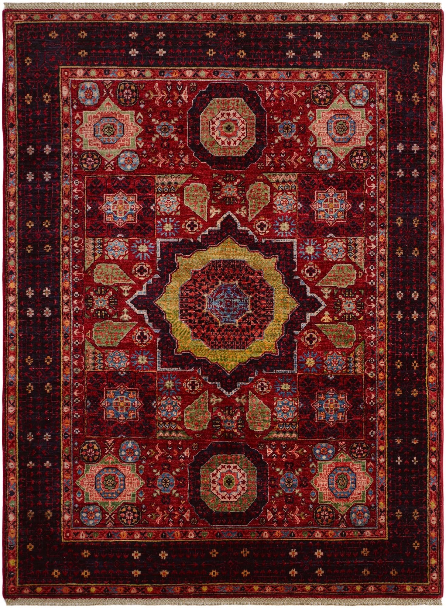 5' x 6' 7 Hand Knotted Mamluk Ziegler Rug