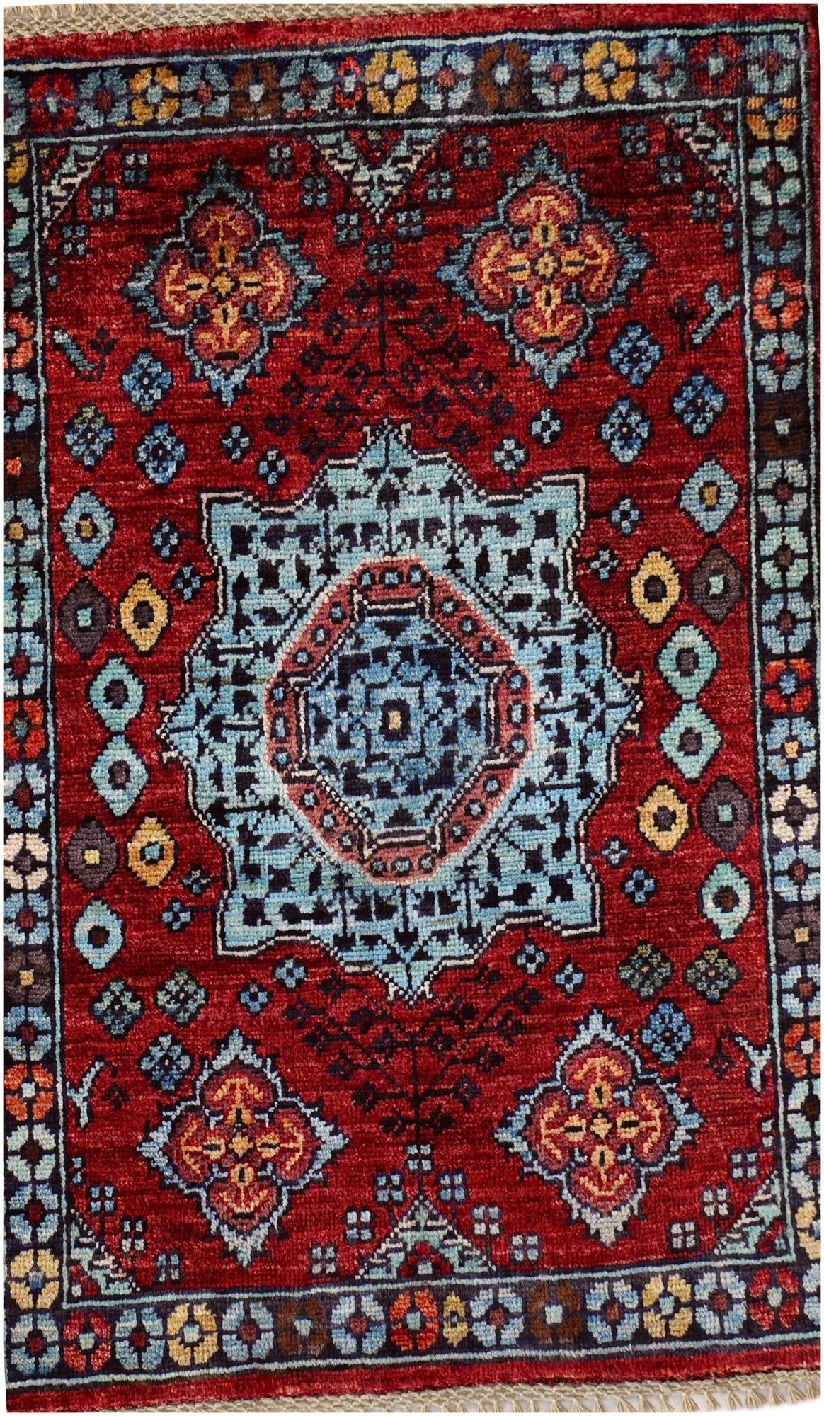 1' 11 x 2' 11 Hand Knotted Mamluk Ziegler Rug