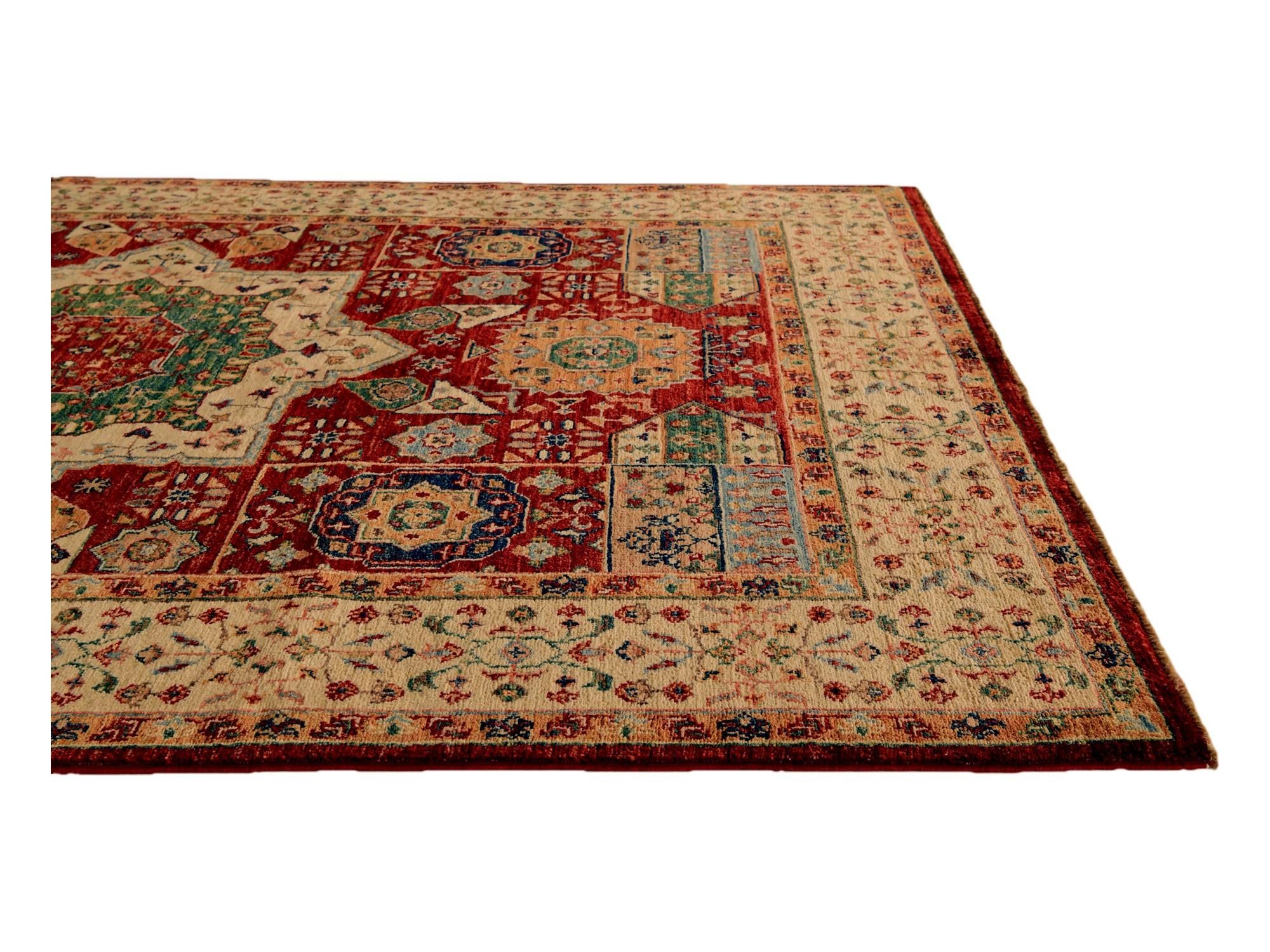 4' 11 x 6' 8 Hand Knotted Mamluk Ziegler Rug