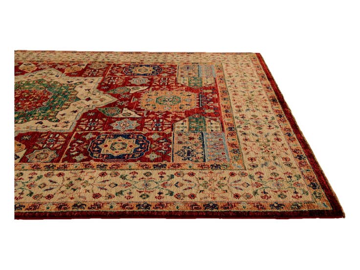 Detail image of 4' 11 x 6' 8 Hand Knotted Mamluk Ziegler Rug