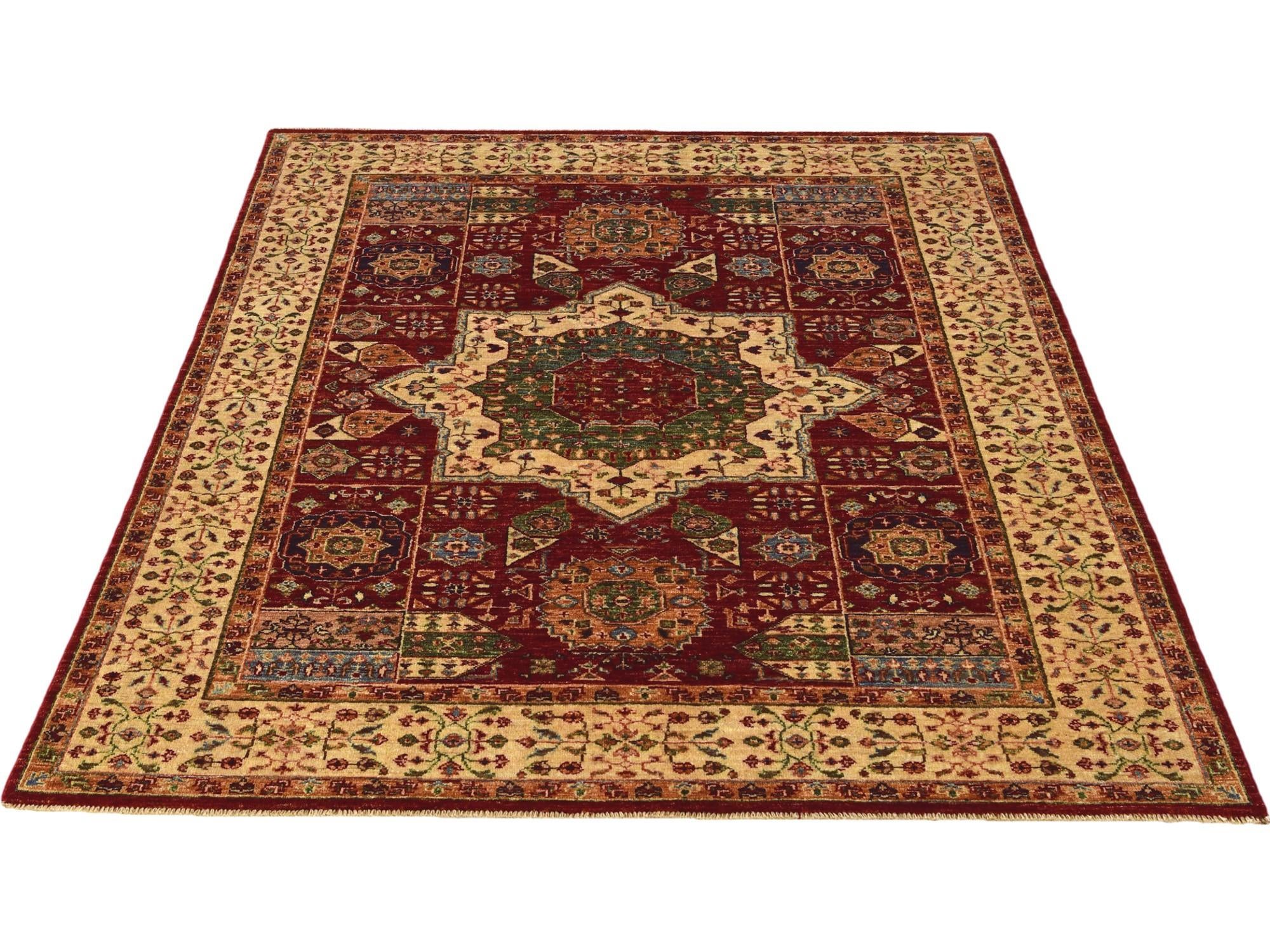 4' 11 x 6' 8 Hand Knotted Mamluk Ziegler Rug