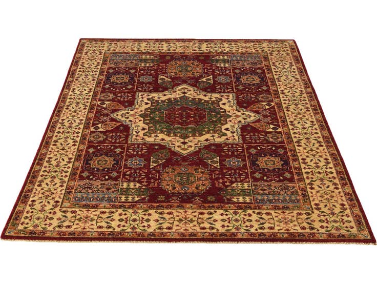 Detail image of 4' 11 x 6' 8 Hand Knotted Mamluk Ziegler Rug
