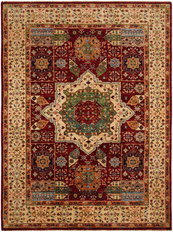 4' 11 x 6' 8 Hand Knotted Mamluk Ziegler Rug