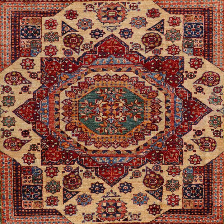 6' 6 x 9' 9 Hand Knotted Mamluk Ziegler Rug