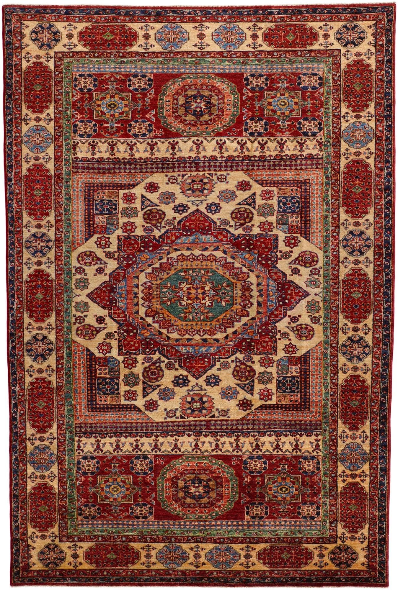 6' 6 x 9' 9 Hand Knotted Mamluk Ziegler Rug