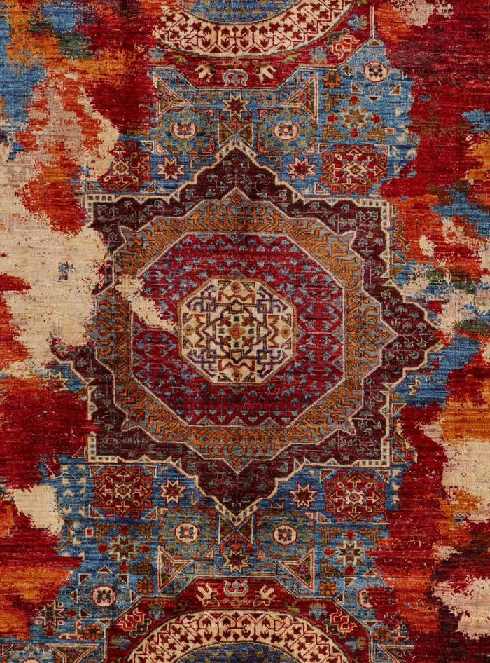Detail image of 6' 10 x 10' Hand Knotted Mamluk Ziegler Rug