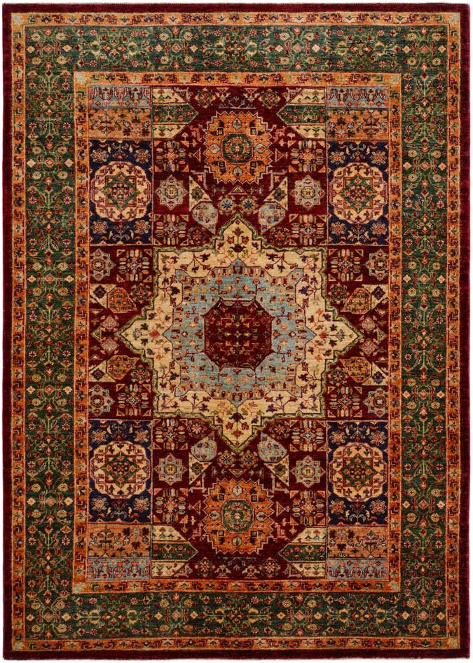 Detailansicht von 175cm x 245cm Handgeknüpft Mamluk Ziegler Teppich