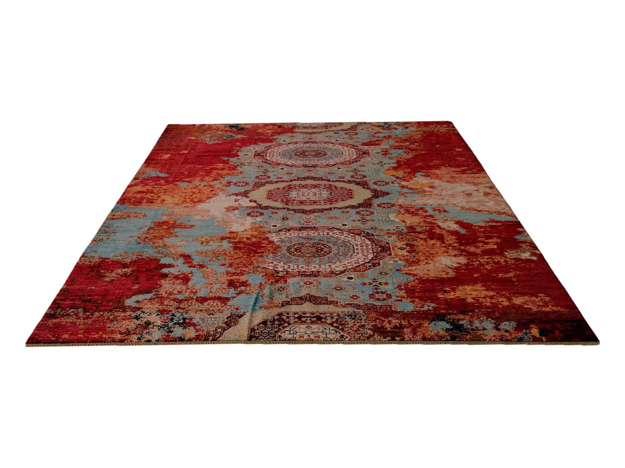 8' 5 x 10' 6 Hand Knotted Mamluk Ziegler Rug