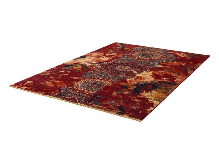 Detail image of 5' 8 x 8' Hand Knotted Mamluk Ziegler Rug