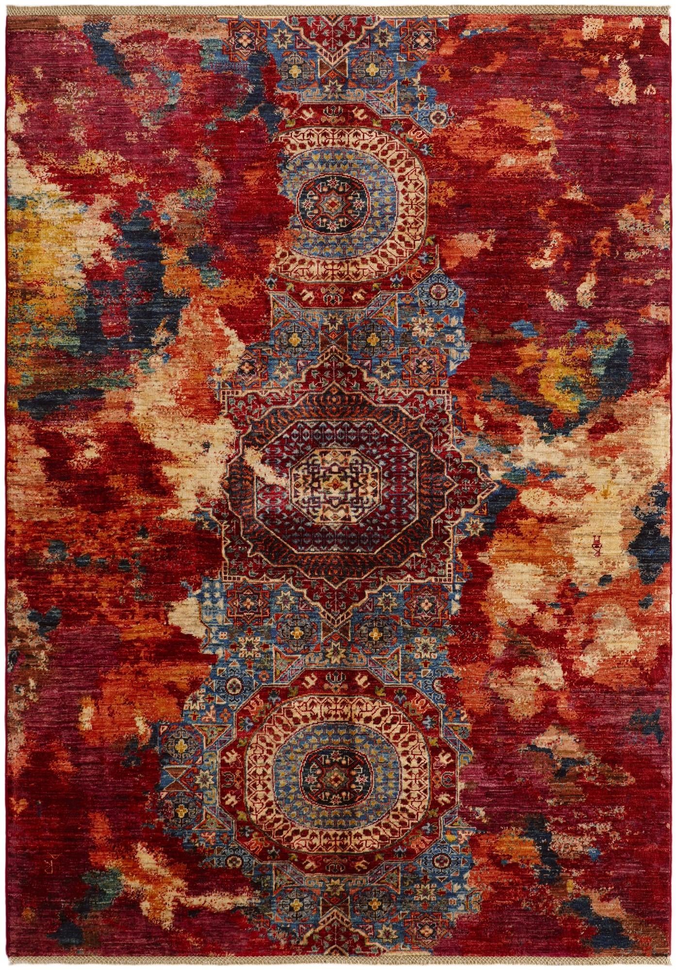 5' 8 x 8' Hand Knotted Mamluk Ziegler Rug