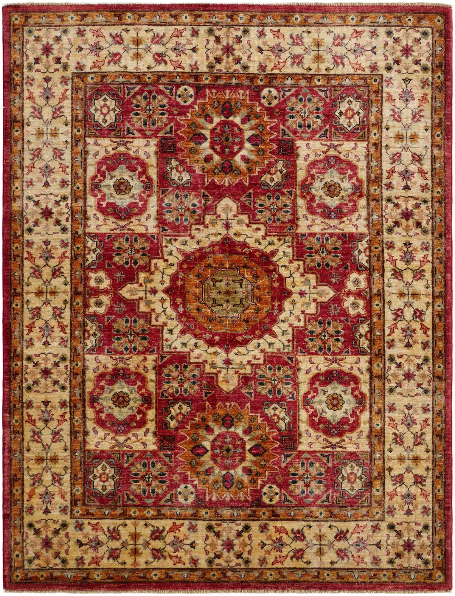 5' x 6' 7 Hand Knotted Mamluk Ziegler Rug