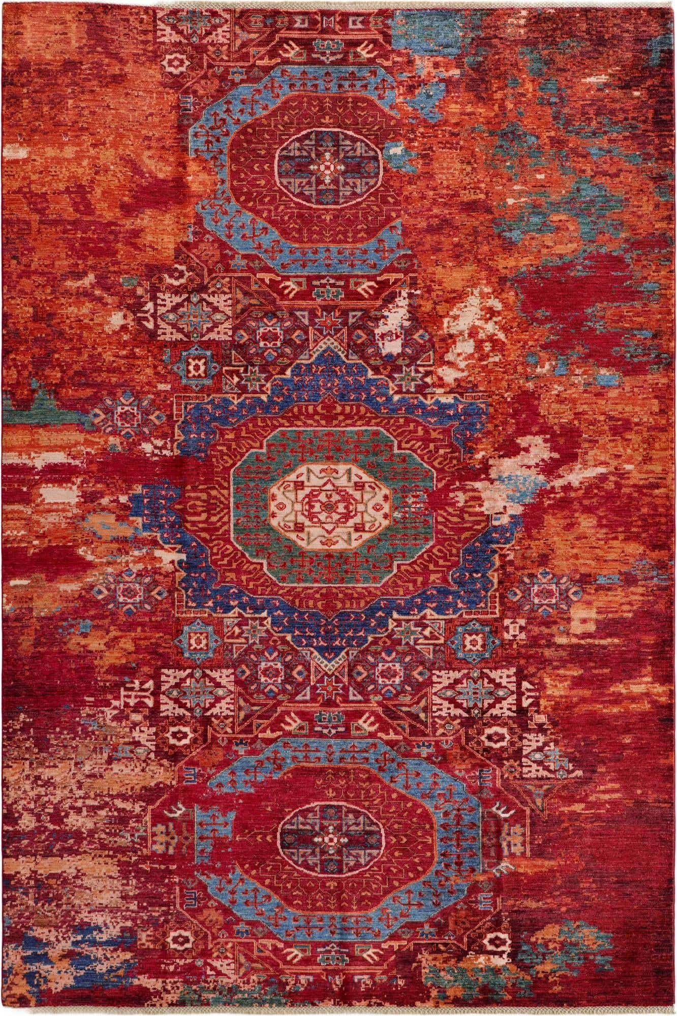 6' 10 x 9' 11 Hand Knotted Mamluk Ziegler Rug