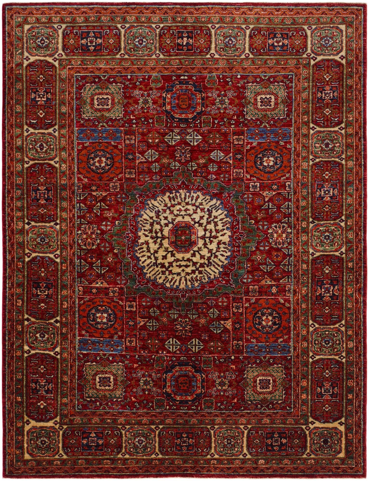 5' 8 x 7' 5 Hand Knotted Mamluk Ziegler Rug