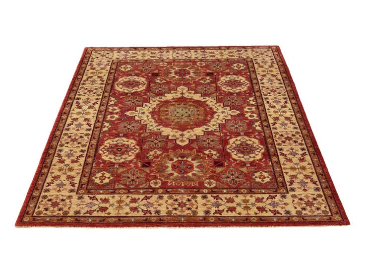 Detail image of 4' 11 x 6' 8 Hand Knotted Mamluk Ziegler Rug