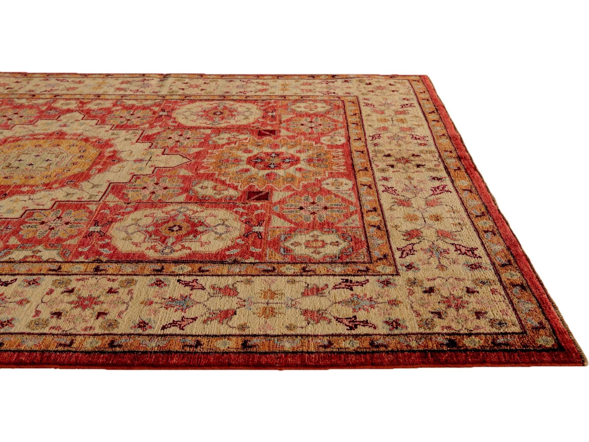 4' 11 x 6' 8 Hand Knotted Mamluk Ziegler Rug