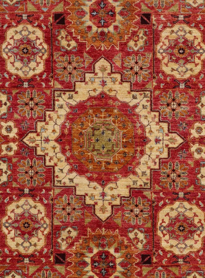 Detail image of 4' 11 x 6' 8 Hand Knotted Mamluk Ziegler Rug