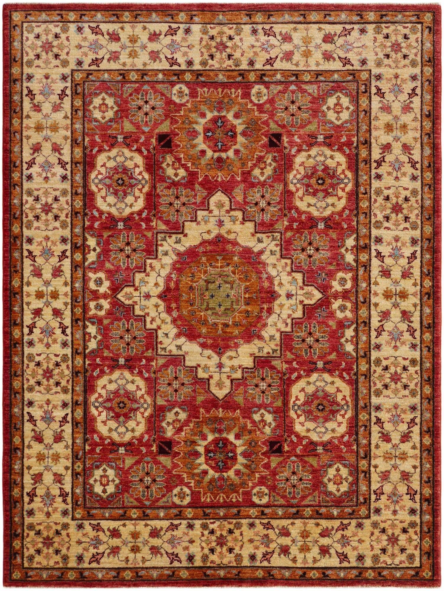 4' 11 x 6' 8 Hand Knotted Mamluk Ziegler Rug