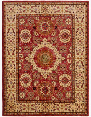 4' 11 x 6' 8 Hand Knotted Mamluk Ziegler Rug