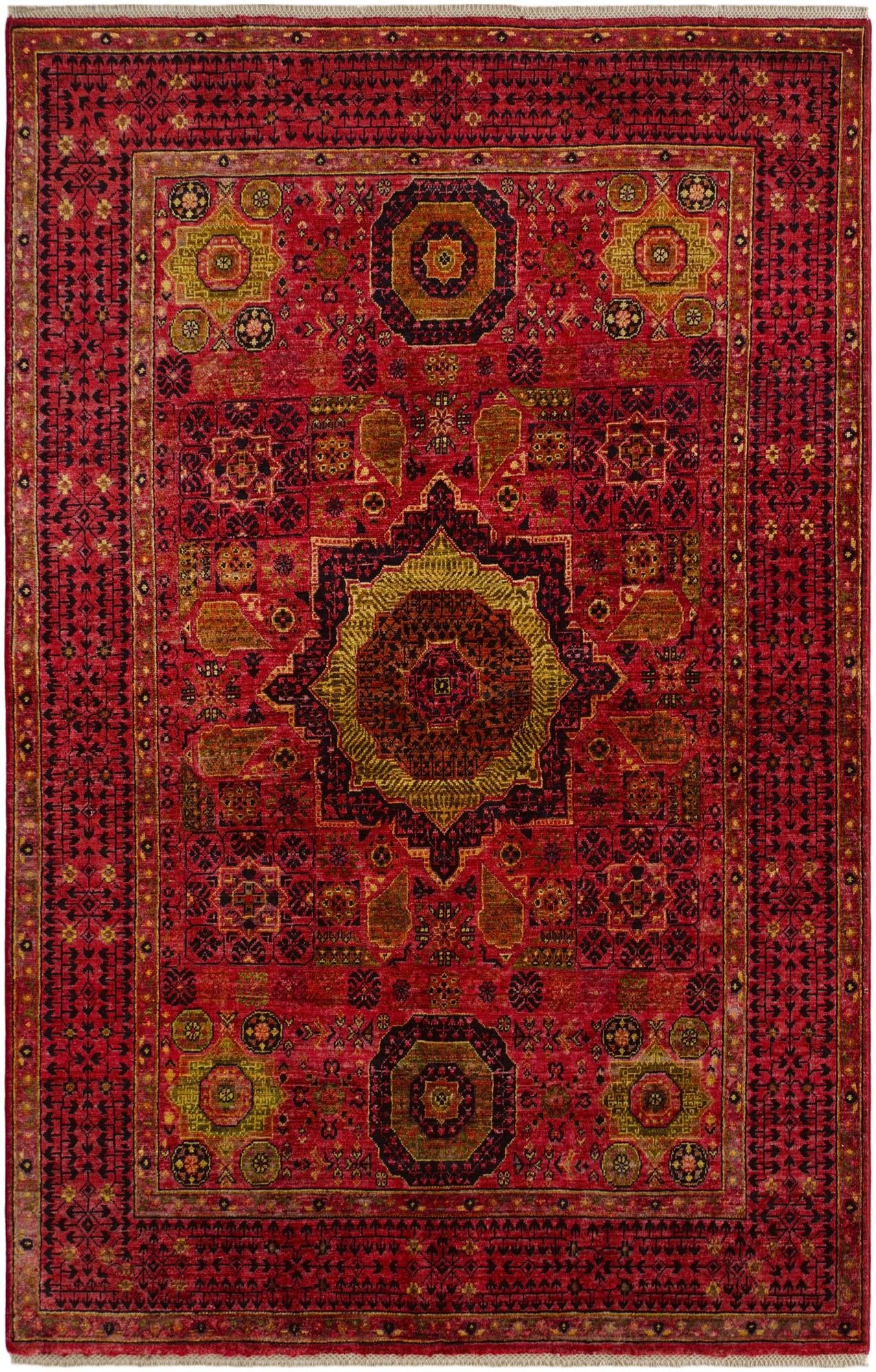 5' 8 x 8' 9 Hand Knotted Mamluk Ziegler Rug