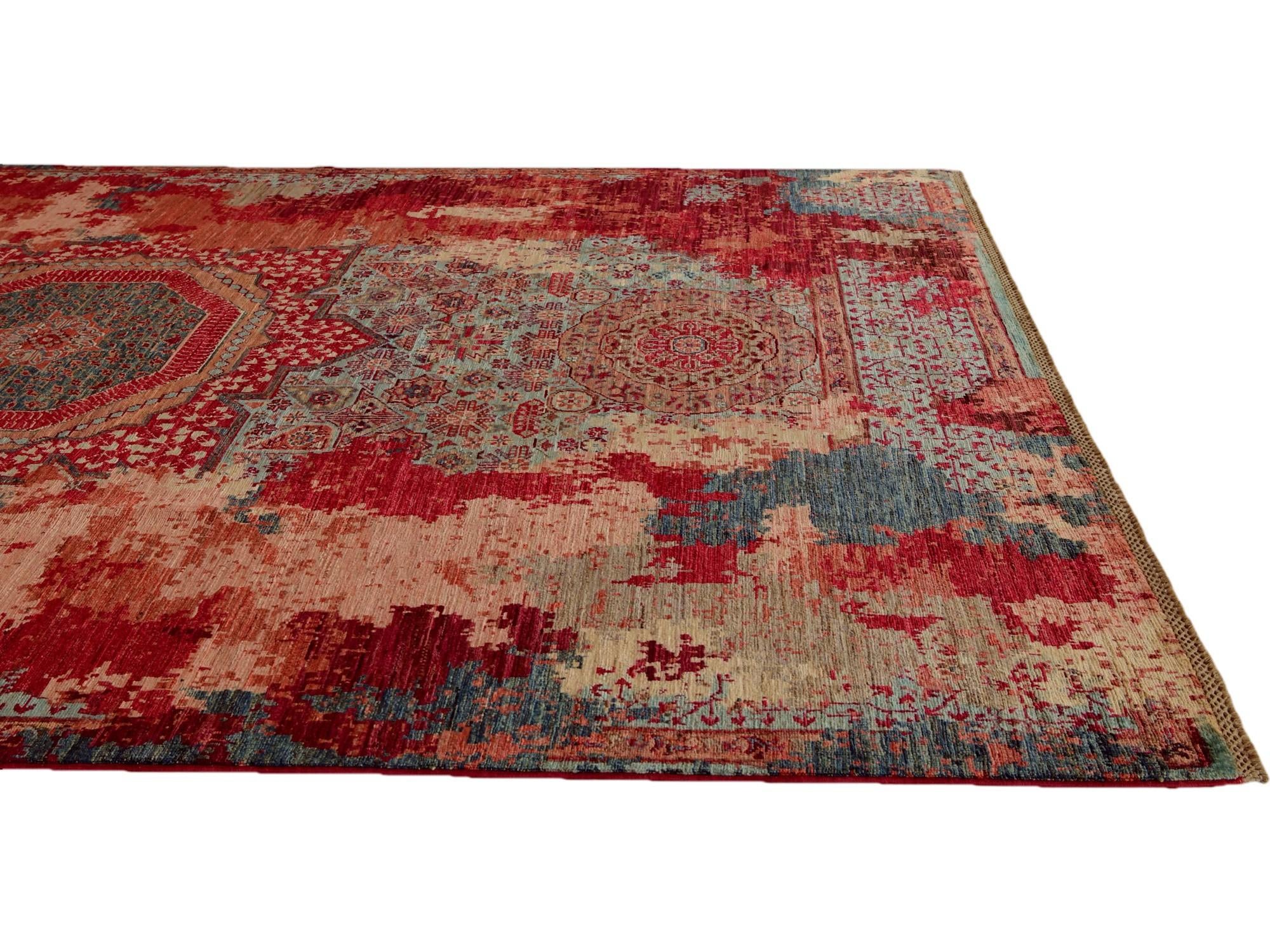 6' 8 x 9' 7 Hand Knotted Mamluk Ziegler Rug