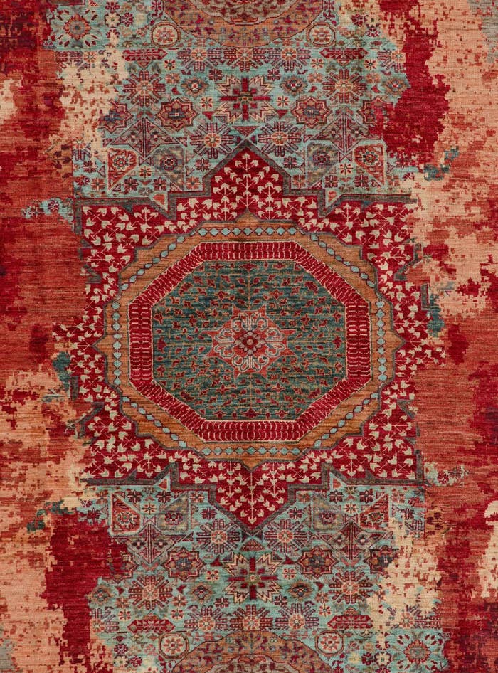 Detail image of 6' 8 x 9' 7 Hand Knotted Mamluk Ziegler Rug