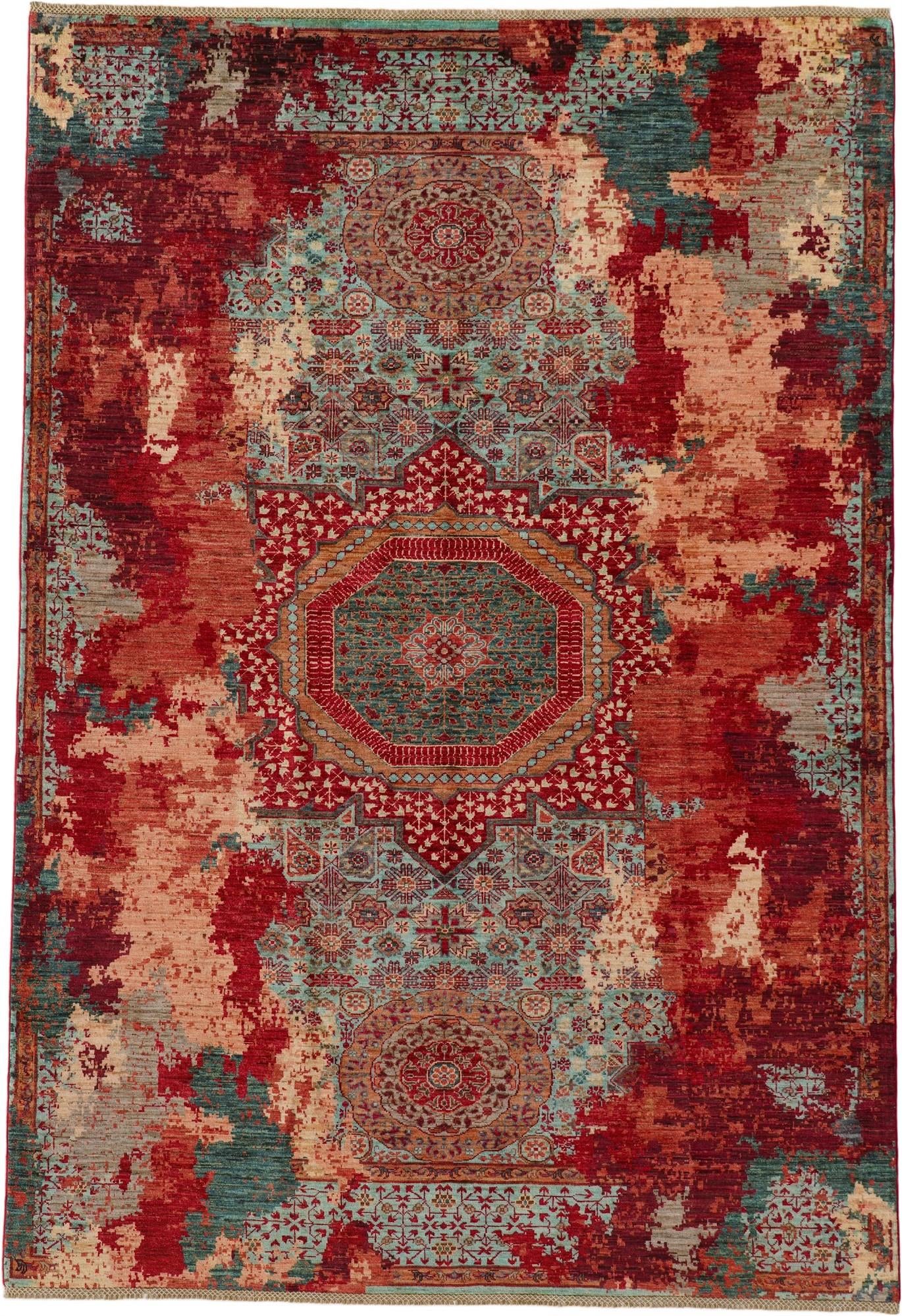 6' 8 x 9' 7 Hand Knotted Mamluk Ziegler Rug