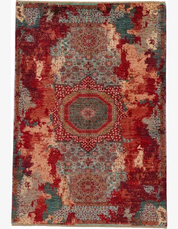 6' 8 x 9' 7 Hand Knotted Mamluk Ziegler Rug