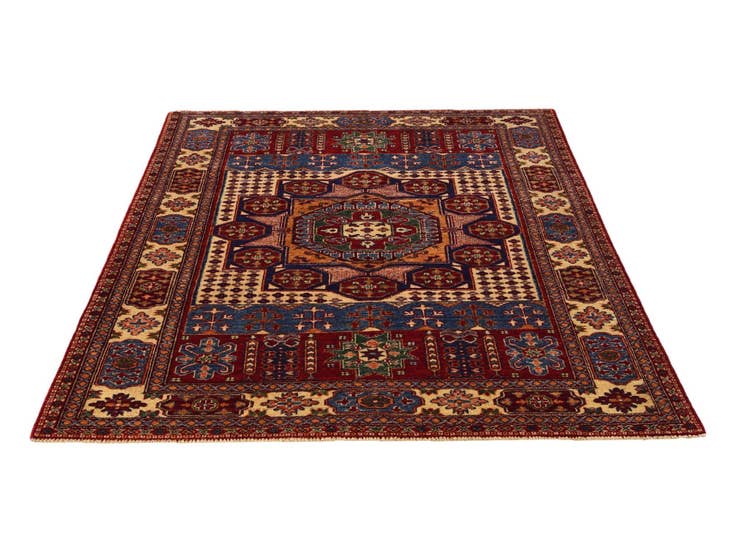 Detail image of 4' 11 x 6' 5 Hand Knotted Mamluk Ziegler Rug