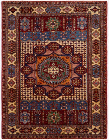 4' 11 x 6' 5 Hand Knotted Mamluk Ziegler Rug