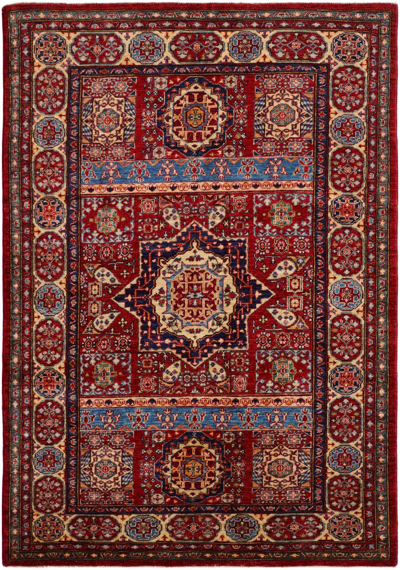 4' 9 x 6' 10 Hand Knotted Mamluk Ziegler Rug