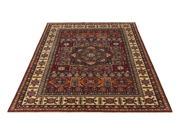 Detail image of 4' 10 x 7' 2 Hand Knotted Mamluk Ziegler Rug