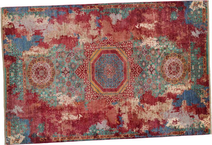 6' 11 x 10' 2 Hand Knotted Mamluk Ziegler Rug