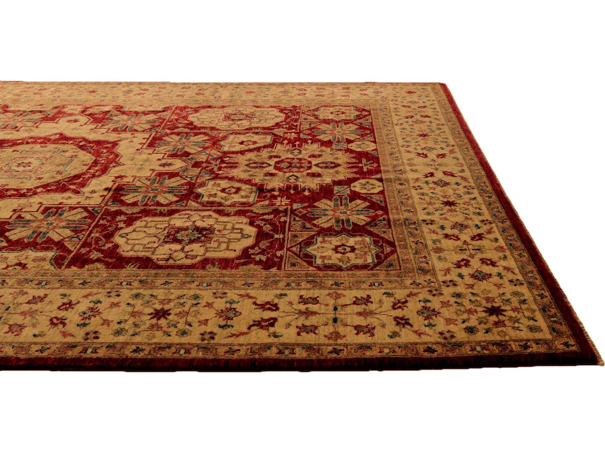 7' x 9' 8 Hand Knotted Mamluk Ziegler Rug