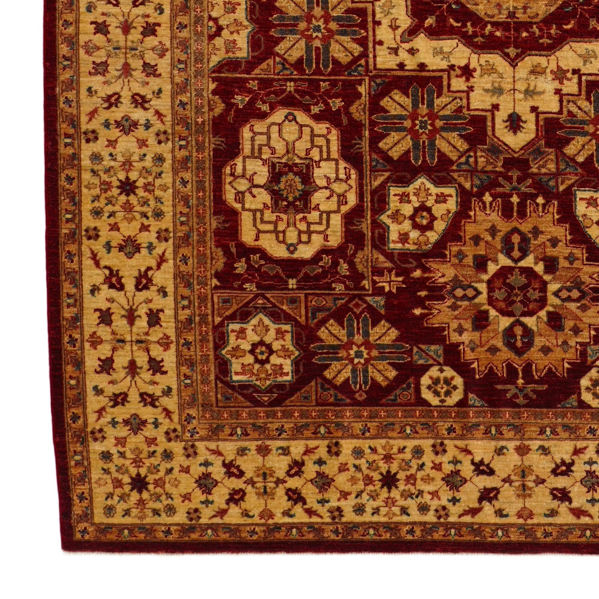 7' x 9' 8 Hand Knotted Mamluk Ziegler Rug