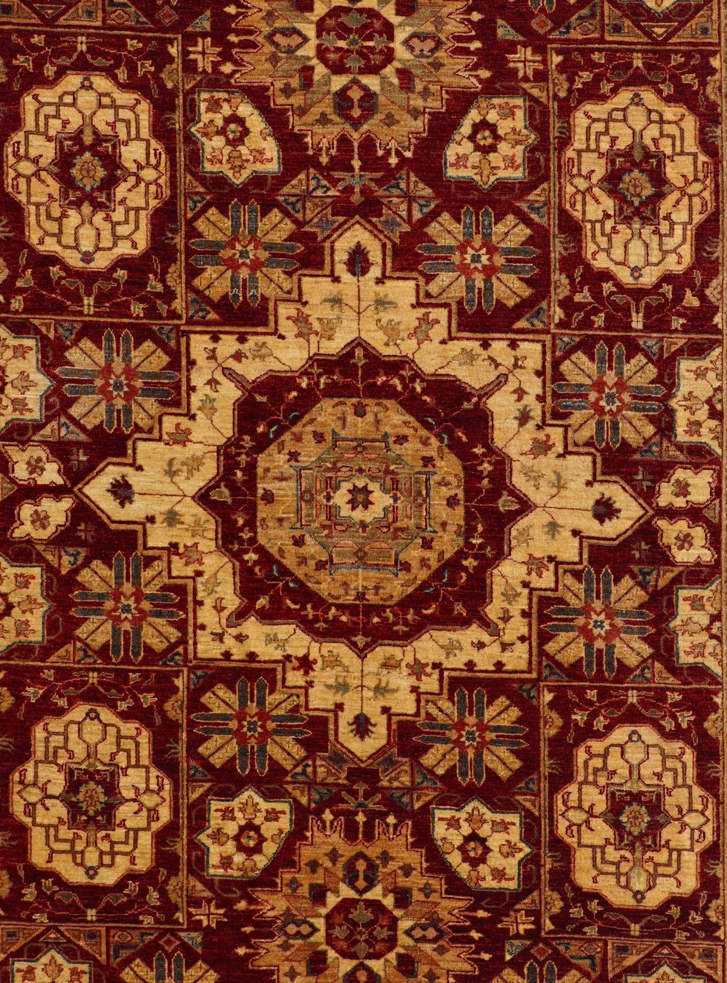 7' x 9' 8 Hand Knotted Mamluk Ziegler Rug