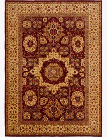 7' x 9' 8 Hand Knotted Mamluk Ziegler Rug