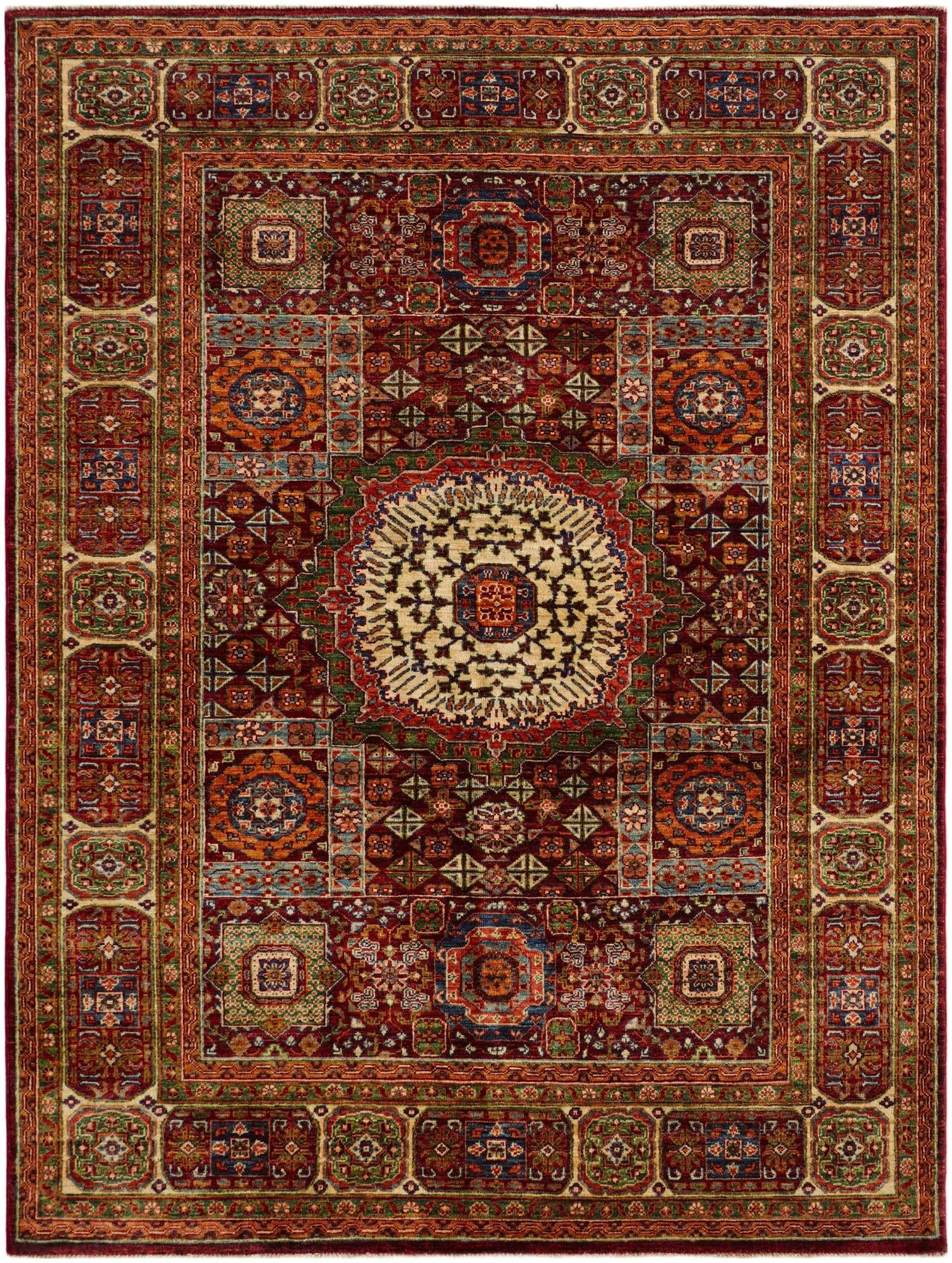 5' 8 x 7' 6 Hand Knotted Mamluk Ziegler Rug