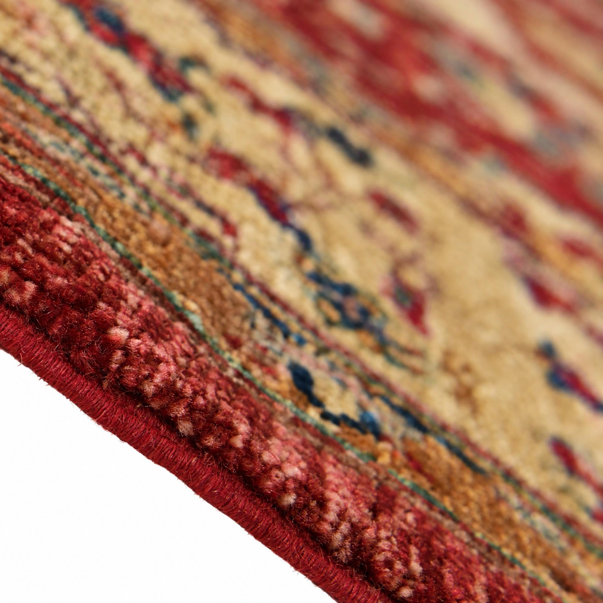 155cm x 205cm Hand Knotted Mamluk Ziegler Rug