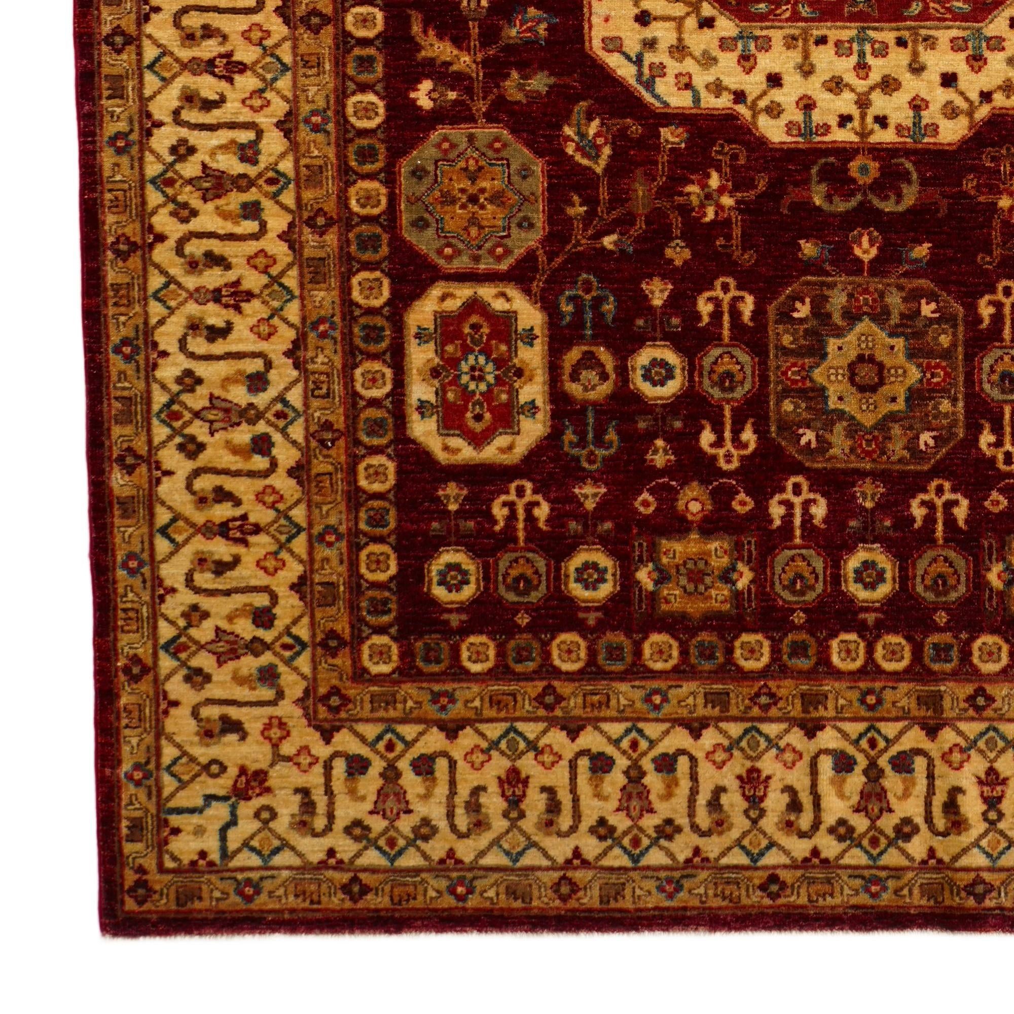 5' 9 x 7' 11 Hand Knotted Mamluk Ziegler Rug