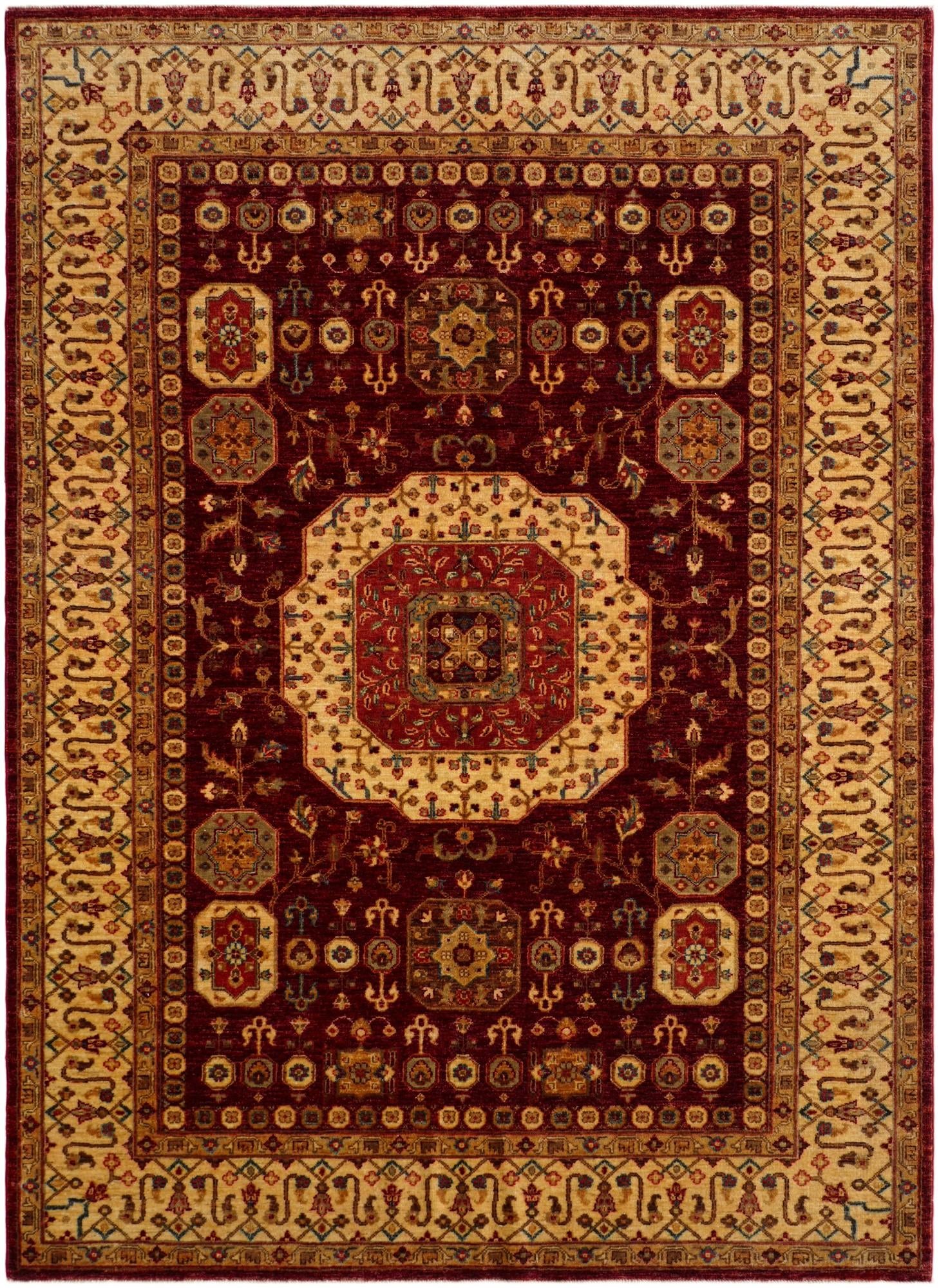 5' 9 x 7' 11 Hand Knotted Mamluk Ziegler Rug